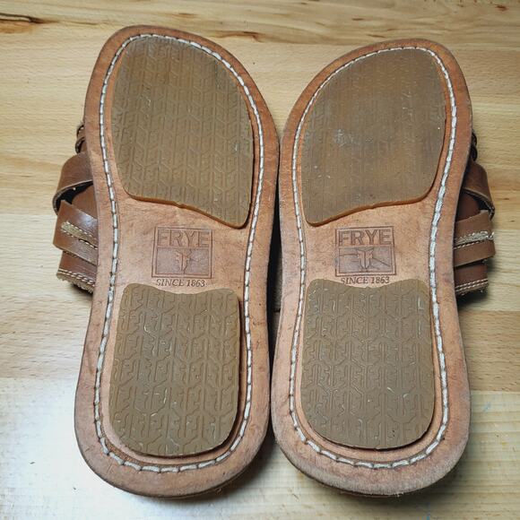 Frye Distressed Leather Buckle Sandals Size 11D - Picture 13 of 14